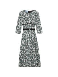 Prada Printed Pongé Dress | Neutrals | FARFETCH at Farfetch